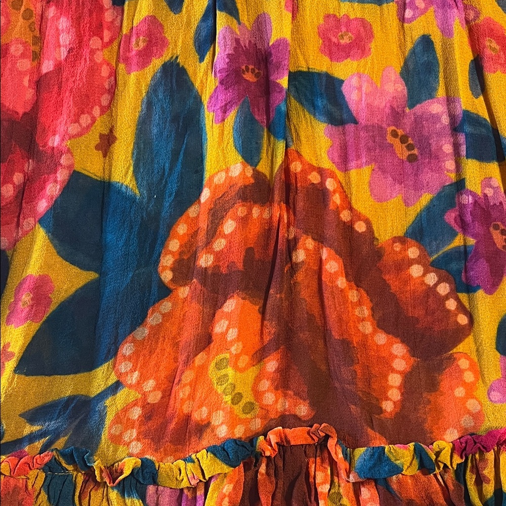FARM Rio Multicolor Floral Ruffle Long-Sleeve Top - Picture 2 of 3